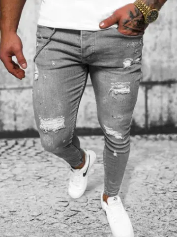 Spodnie jeansowe męskie szare O/MB459^Ozonee Sale