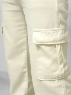 Spodnie jeansowe męskie wide leg ecru DO/4001^Ozonee Clearance