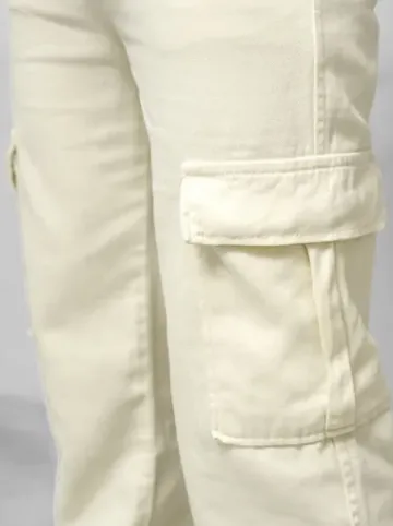 Spodnie jeansowe męskie wide leg ecru DO/4001^Ozonee Clearance