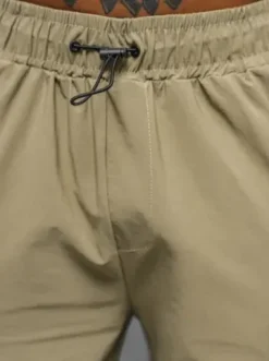 Spodnie męskie cargo wide leg ciemno-beżowe O/PS5526^Ozonee Fashion