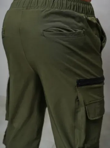 Spodnie męskie cargo wide leg khaki O/PS5526^Ozonee Discount