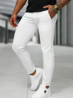 Spodnie męskie chino białe BL/SK222/2^Ozonee Sale