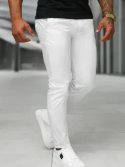 Spodnie męskie chino białe BL/SK222/2^Ozonee Sale