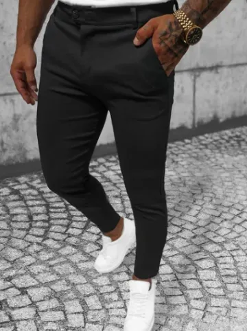 Spodnie męskie chino czarne O/P4049^Ozonee Outlet