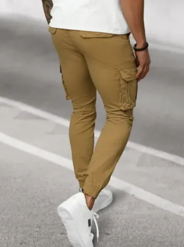 Spodnie męskie chino joggery beżowe NB/MP0202KZ^Ozonee Best