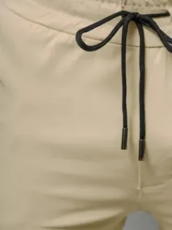 Spodnie męskie chino joggery beżowe O/1404SP^Ozonee Fashion