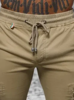 Spodnie męskie chino joggery beżowe NB/MP0201K^Ozonee Fashion