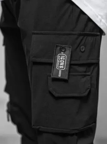 Spodnie męskie chino joggery czarne O/PS5520^Ozonee Best