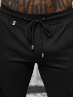 Spodnie męskie chino joggery czarne NB/MP0201N^Ozonee Best