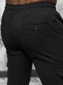 Spodnie męskie chino joggery czarne NB/MP0201N^Ozonee Best