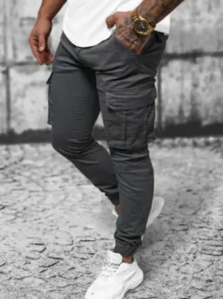 Spodnie męskie chino joggery grafitowe NB/MP0202GS^Ozonee Online
