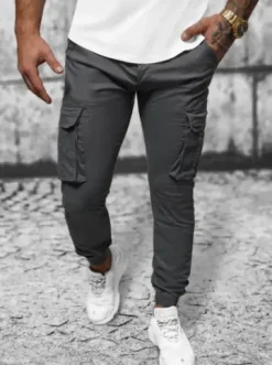 Spodnie męskie chino joggery grafitowe NB/MP0202GS^Ozonee Online