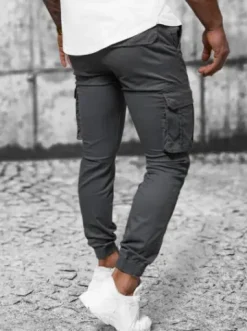 Spodnie męskie chino joggery grafitowe NB/MP0202GS^Ozonee Online