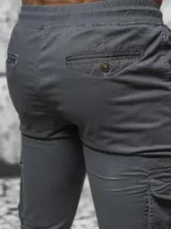 Spodnie męskie chino joggery grafitowe NB/MP0201GS^Ozonee Sale
