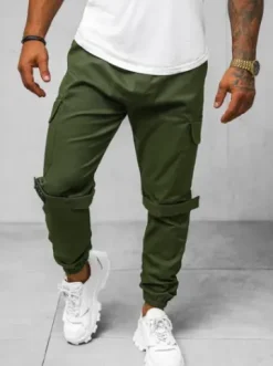 Spodnie męskie chino joggery khaki O/G3014Z^Ozonee New