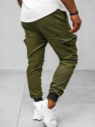 Spodnie męskie chino joggery khaki O/475^Ozonee Online