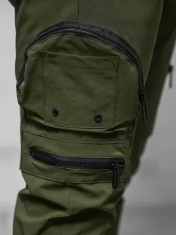 Spodnie męskie chino joggery khaki O/PS5501^Ozonee Best