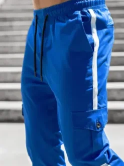 Spodnie męskie chino joggery niebieskie DJ/5580^Ozonee Discount