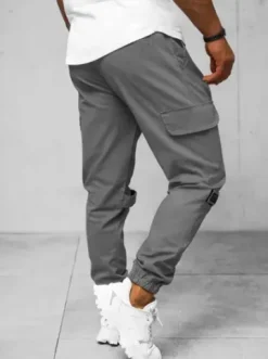 Spodnie męskie chino joggery szare O/G3014Z^Ozonee Fashion