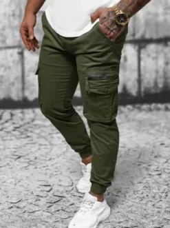 Spodnie męskie chino joggery zielone NB/MP0201MV^Ozonee Sale
