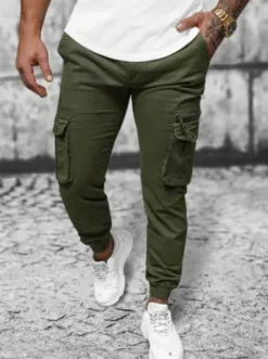 Spodnie męskie chino joggery zielone NB/MP0201MV^Ozonee Sale