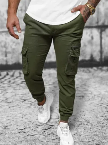 Spodnie męskie chino joggery zielone NB/MP0201MV^Ozonee Sale