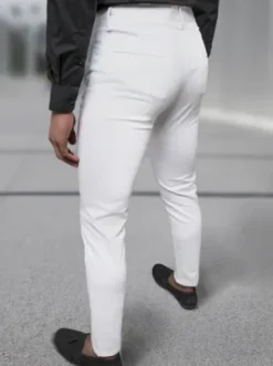 Spodnie męskie chino materiałowe białe DJ/5526^Ozonee Online