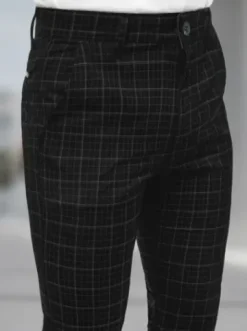 Spodnie męskie chino materiałowe czarne DJ/5515^Ozonee Fashion