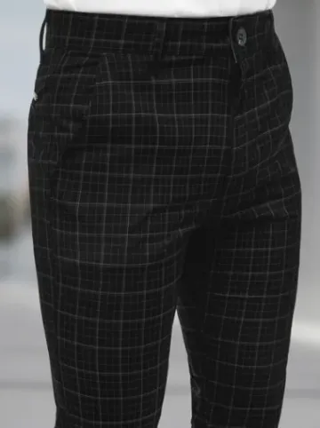 Spodnie męskie chino materiałowe czarne DJ/5515^Ozonee Fashion
