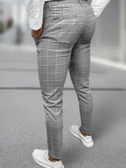 Spodnie męskie chino materiałowe szare DJ/5522Z^Ozonee Hot
