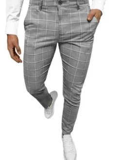 Spodnie męskie chino materiałowe szare DJ/5522Z^Ozonee Hot