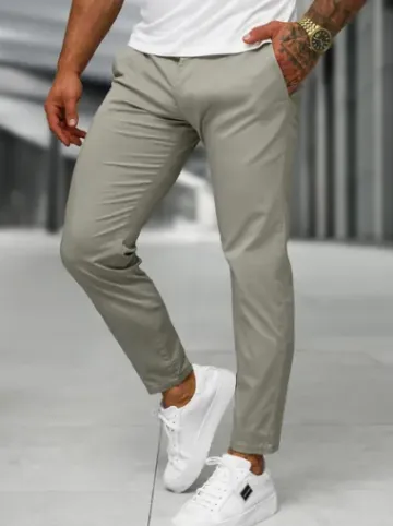Spodnie męskie chino szare BL/SK222/5^Ozonee Fashion
