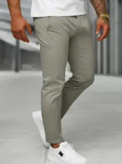Spodnie męskie chino szare BL/SK222/5^Ozonee Fashion
