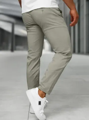 Spodnie męskie chino szare BL/SK222/5^Ozonee Fashion