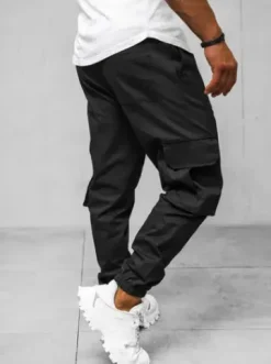 Spodnie męskie joggery czarne O/G3006Z^Ozonee Discount
