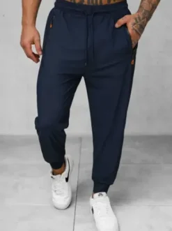 Spodnie sportowe męskie granatowe JS/12K1805/25^Ozonee Fashion