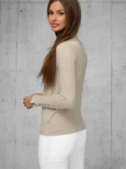 Sweter damski beżowy JS/8002/1^Ozonee Discount
