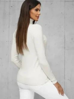 Sweter damski biały JS/8009/8^Ozonee Discount