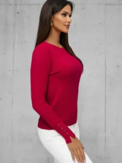 Sweter damski bordowy JS/8004/5^Ozonee Hot