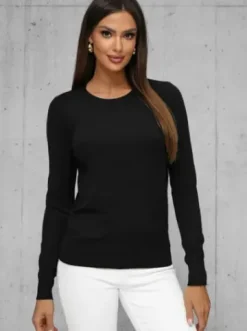 Sweter damski czarny JS/8005/9^Ozonee Hot