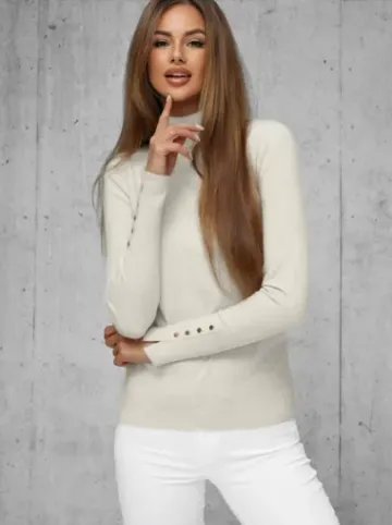 Sweter damski jasno-beżowy JS/8002/4^Ozonee Clearance