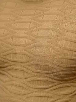Sweter męski ciemno-beżowy O/ZZ190137^Ozonee Fashion