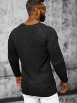 Sweter męski czarny L/2492^Ozonee Best