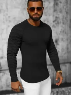 Sweter męski czarny L/2486Z^Ozonee Sale