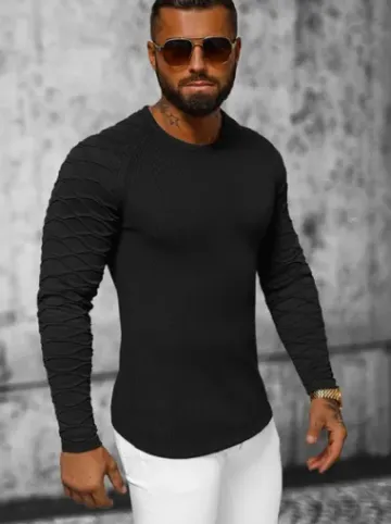 Sweter męski czarny L/2486Z^Ozonee Sale