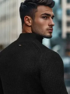 Sweter męski czarny NB/MM6020/4Z^Ozonee Clearance