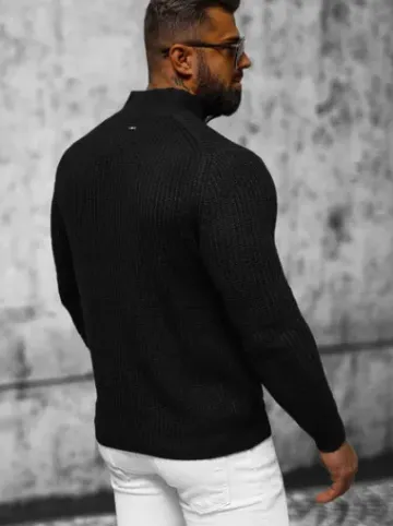 Sweter męski czarny NB/MM6020/4^Ozonee New