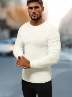 Sweter męski ecru L/2500Z^Ozonee Outlet