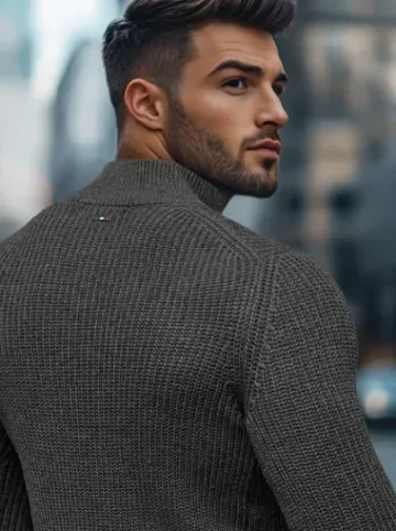 Sweter męski grafitowy NB/MM6020/3Z^Ozonee Best