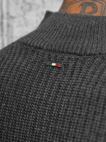 Sweter męski grafitowy NB/MM6020/3^Ozonee Fashion